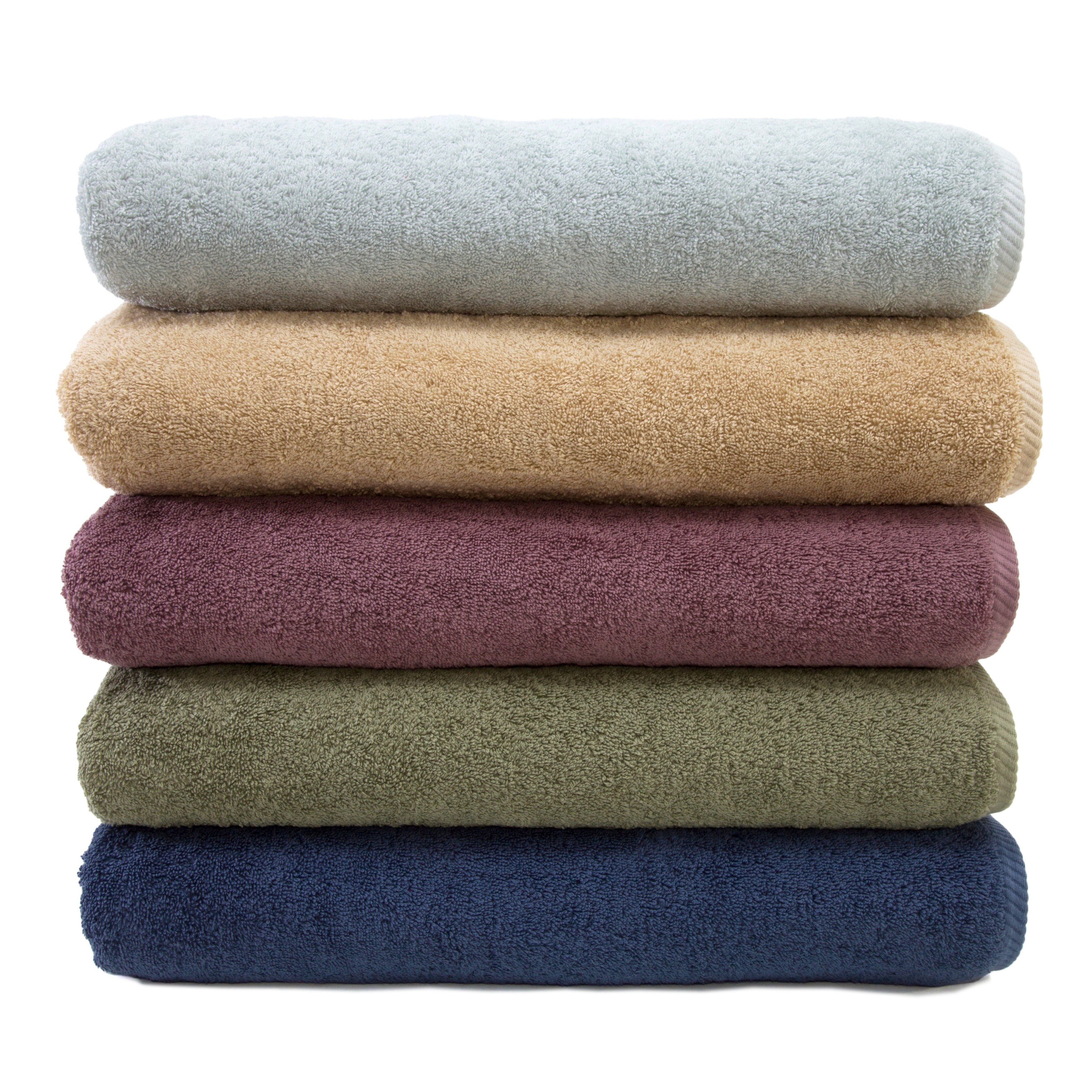 American Soft Linen Salem 6 Piece Bath Towel Set, 100% Turkish Combed Cotton, Purple