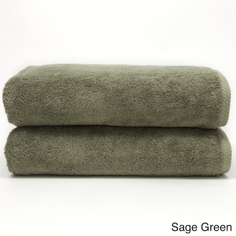 Authentic Hotel and Spa Plush Soft Twist Turkish Cotton Bath Towel (Set of 2)