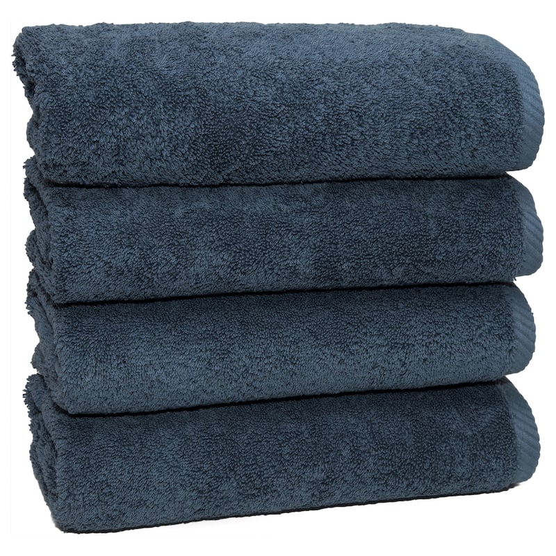 Authentic Hotel and Spa Plush Soft Twist Turkish Cotton Hand Towel (Set of 4) - Cornflower blue