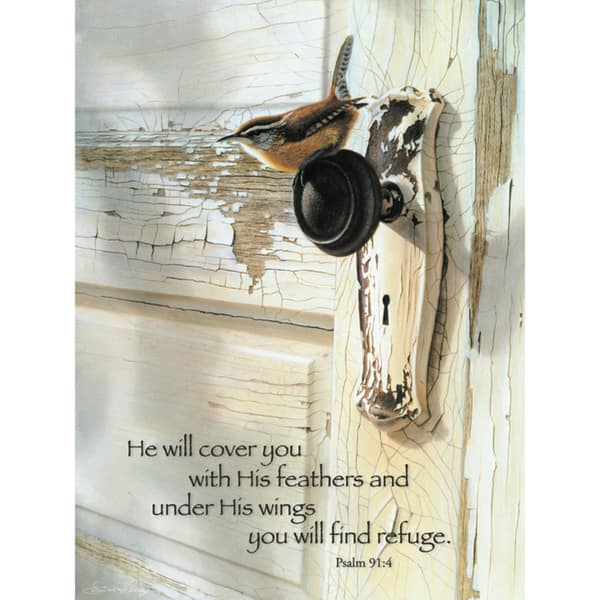 Bob Henley 'He Will Cover You' Unframed Print Art - Bed Bath & Beyond ...