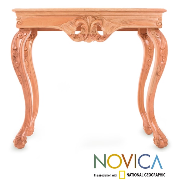 Shop Handmade Cedar Wood 'Mexican Renaissance' Console Table (Mexico