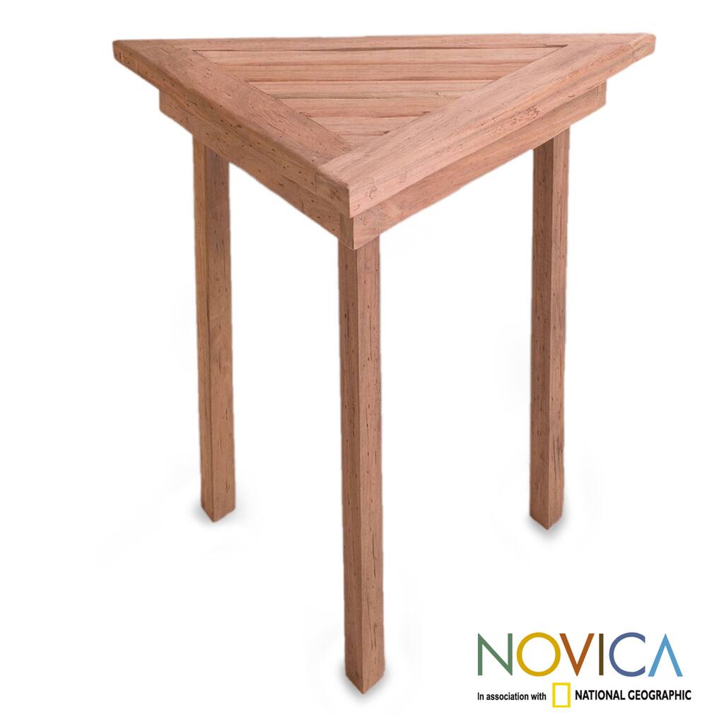 Handmade Tzalam Wood 'Pyramid' End Table (Mexico)