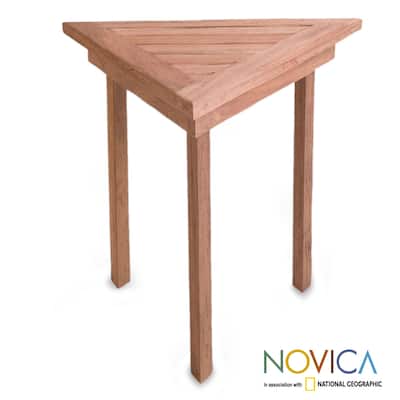 Handmade Tzalam Wood 'Pyramid' End Table (Mexico)