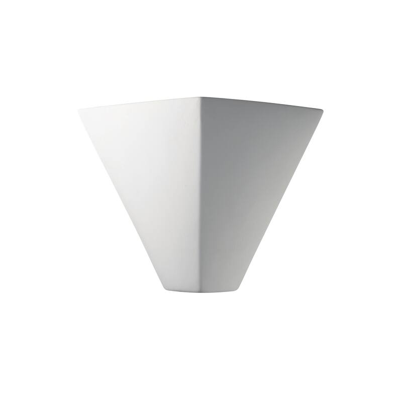 Trapezoidal Ceramic Bisque 1-light ADA Wall Sconce