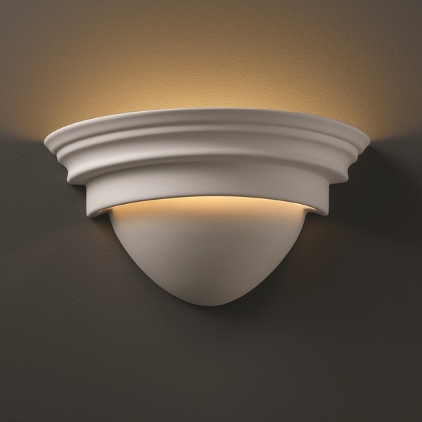 Justice Design Group 1 light Classic Ceramic Bisque Wall Sconce