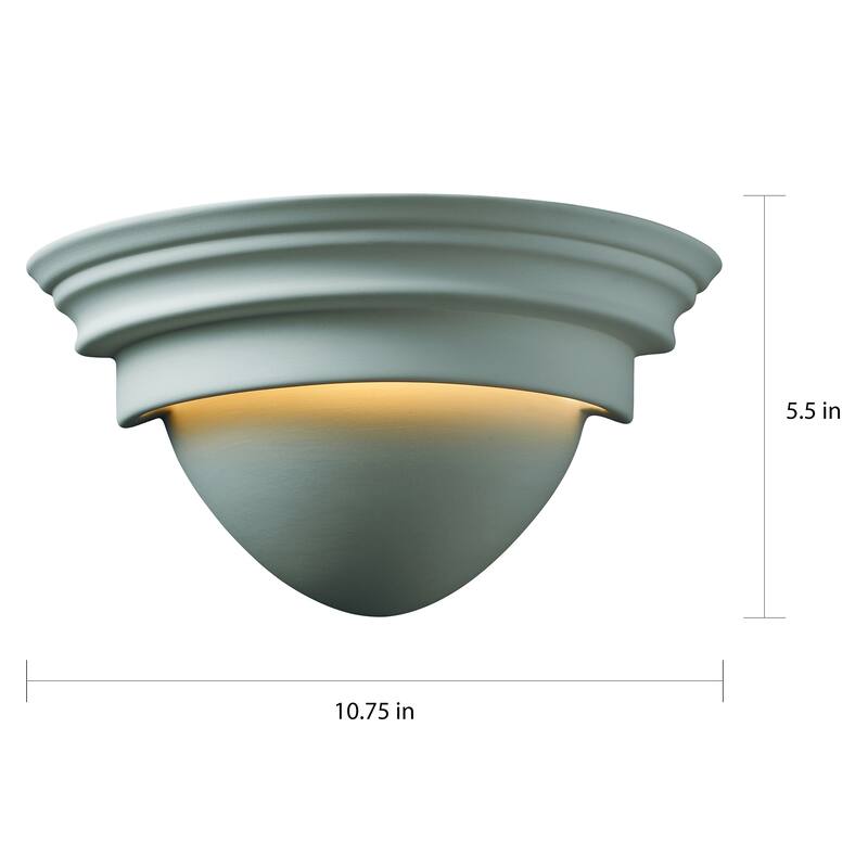Porch & Den Farmside Bisque Ceramic 1-light Wall Sconce