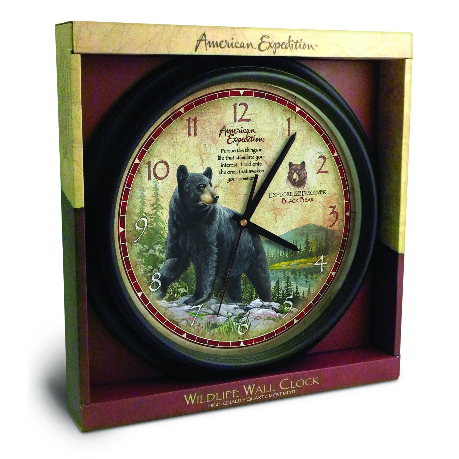 American Expedition Black Bear Wall Clock