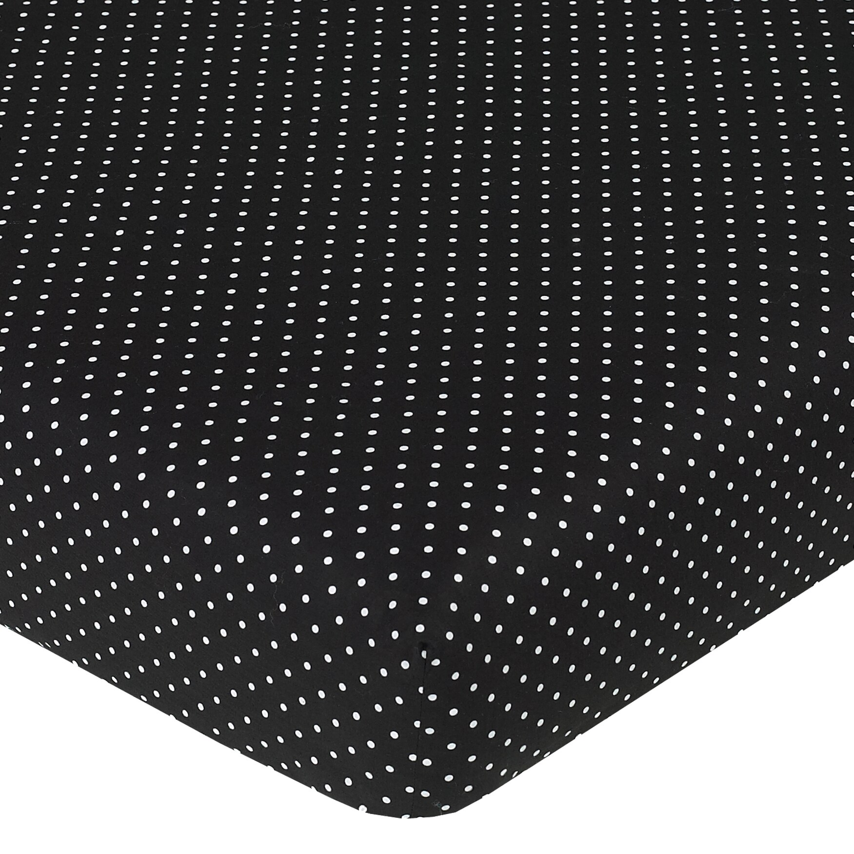 black and white polka dot crib sheet