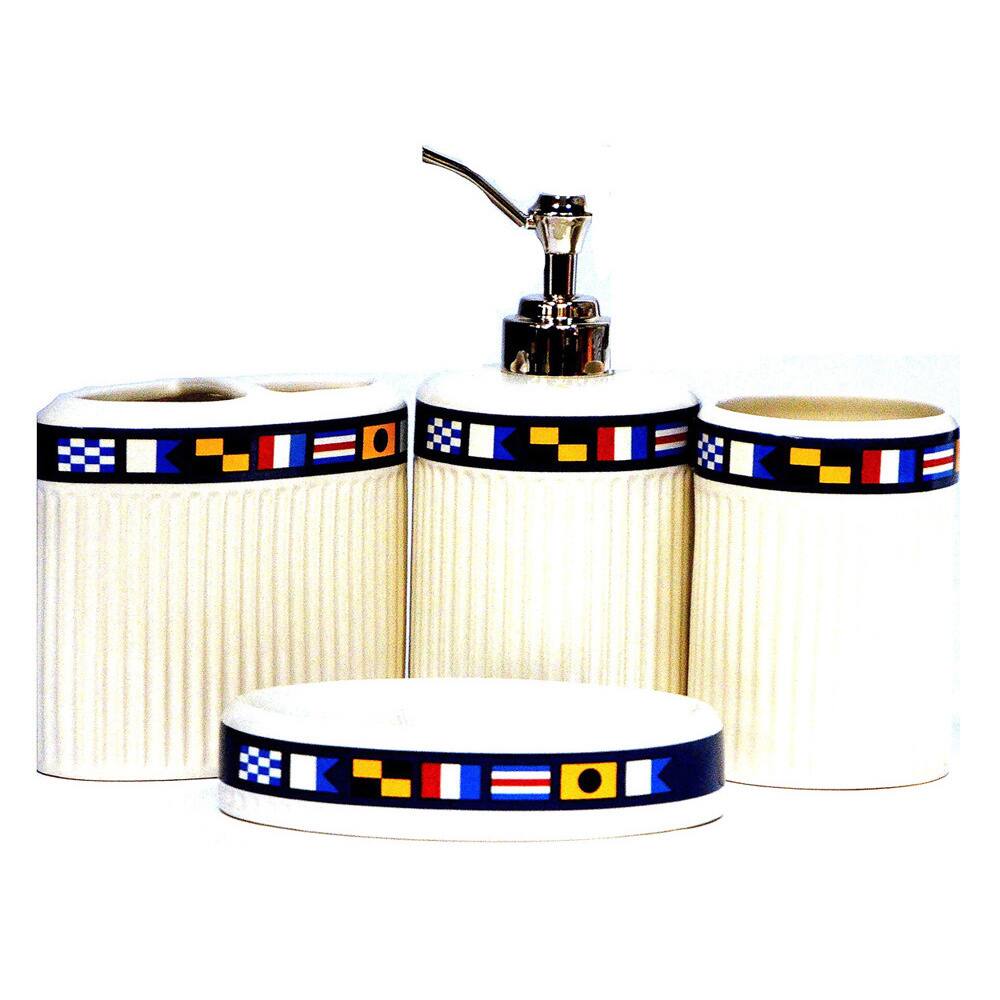 Nautica Monterey Sail Bath Accessory 4-piece Set