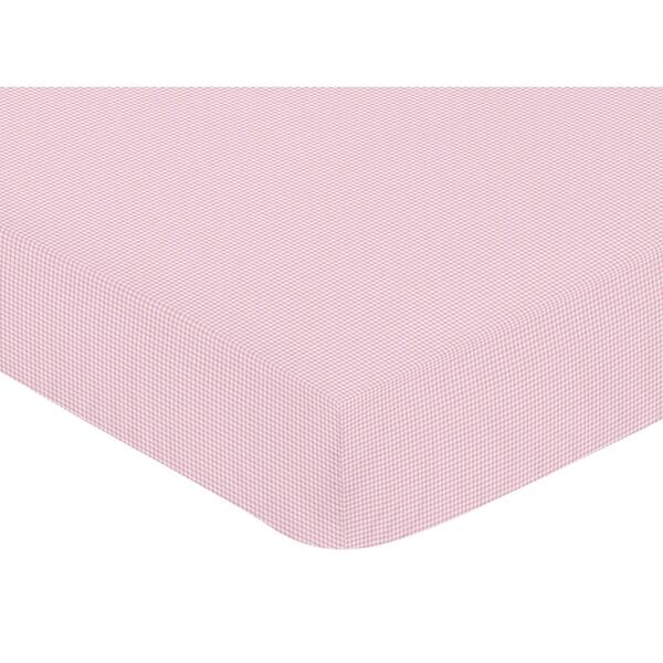 Shop Sweet Jojo Designs Pink Gingham Print Fitted Crib Sheet