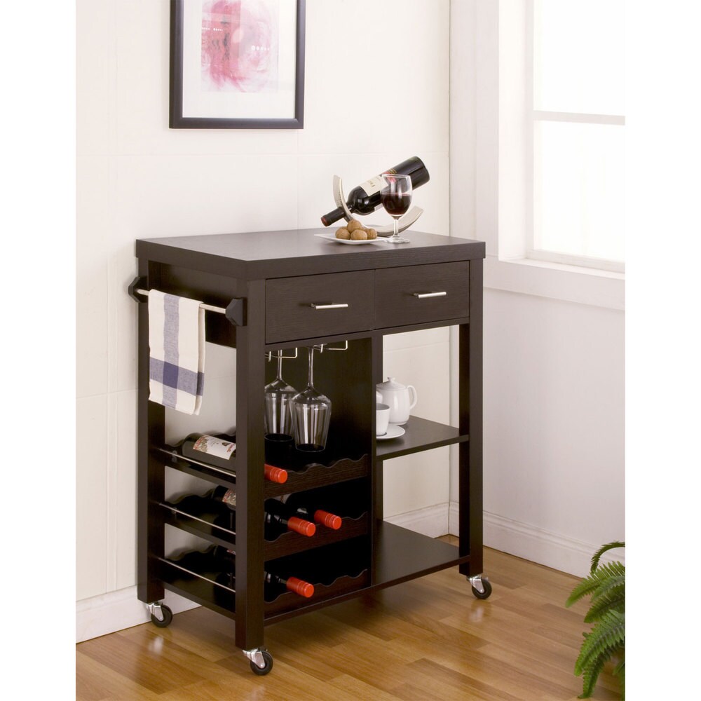 Furniture Of America Stewardee Contemporary Mobile Kitchen Stewardee Contemporary Mobile Kitchen