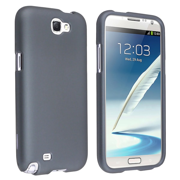 BasAcc Grey Snap Rubber Coated Case for Samsung Galaxy Note II N7100