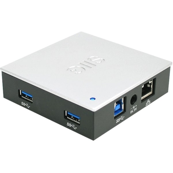 SIIG USB 3.0 & 2.0 Hub with Gigabit Ethernet and 5V/4A Adapter