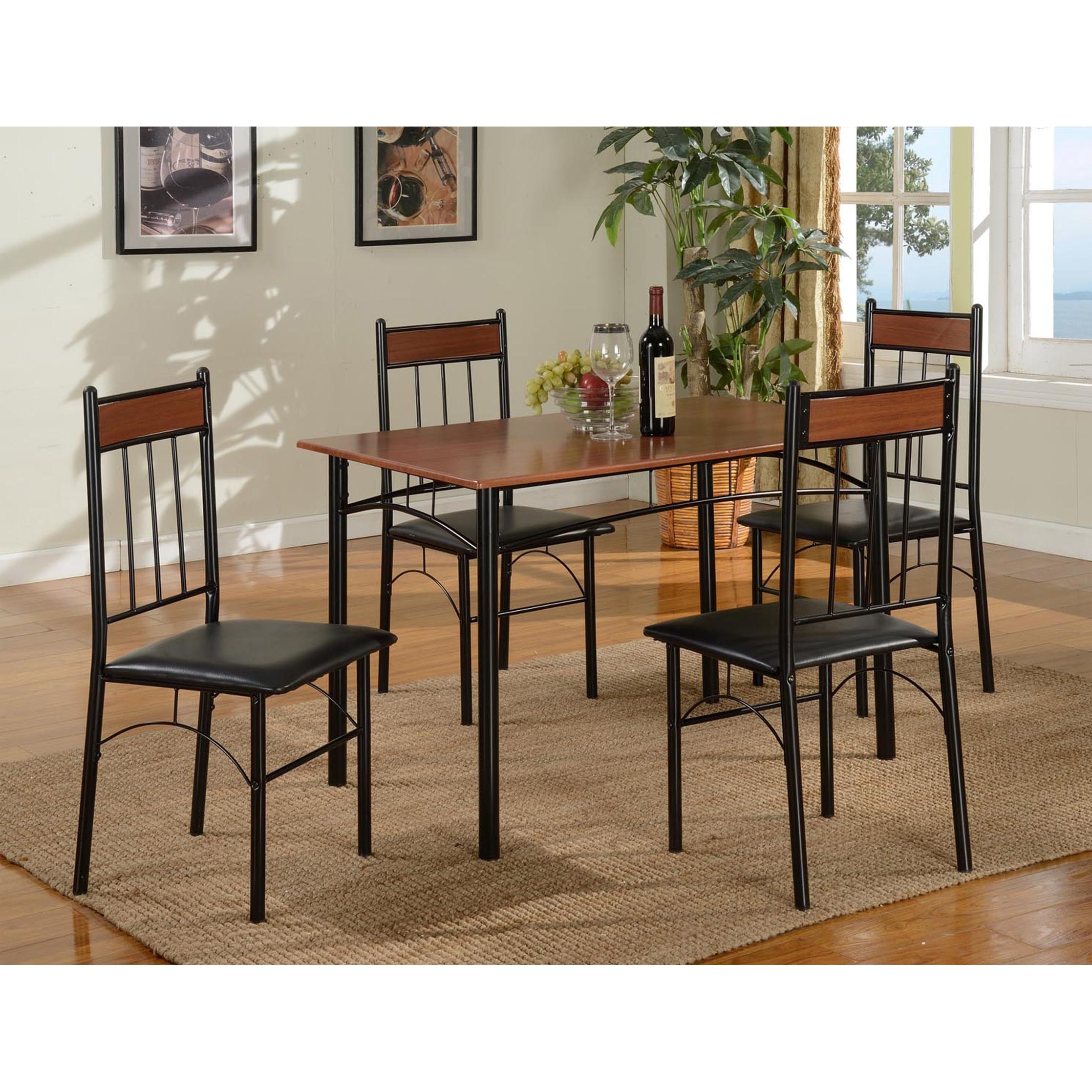 Radians Cera 5 piece Dining Set Black Size 5 Piece Sets