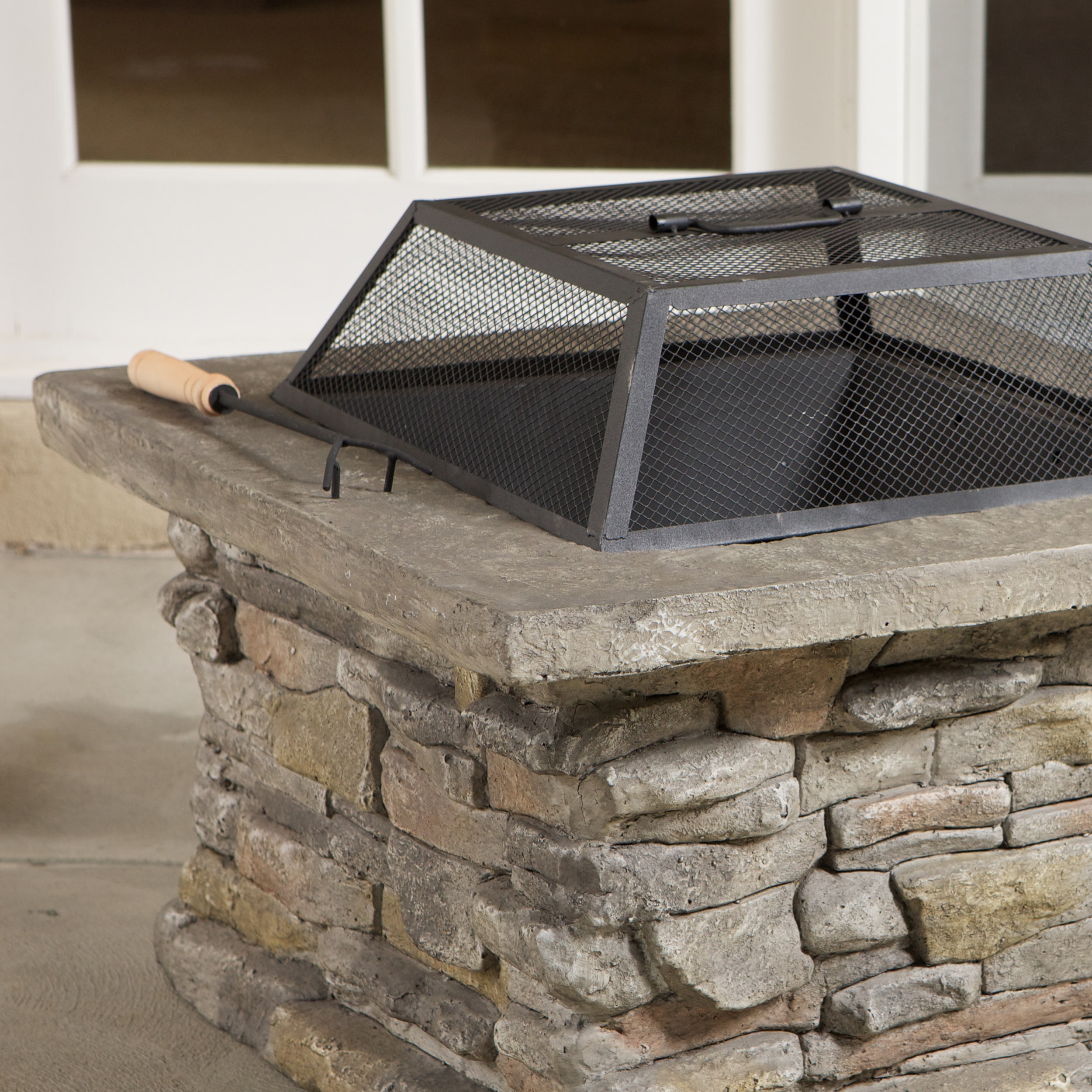 Shop Corporal Square Fire Pit By Christopher Knight Home Free