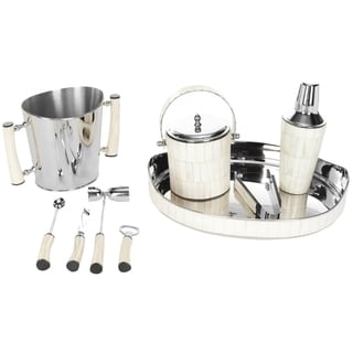 SAFAVIEH Stainless Steel 9-piece Reclaimed Bone Bar Set - Bed Bath ...