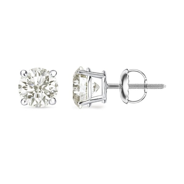 Auriya 14k Gold 1 Carat To 3ct Tdw Round Clarity Enhanced Auriya 14k Gold 1 Carat To 3ct Tdw Round Clarity Enhanced Diamond Stud Earrings