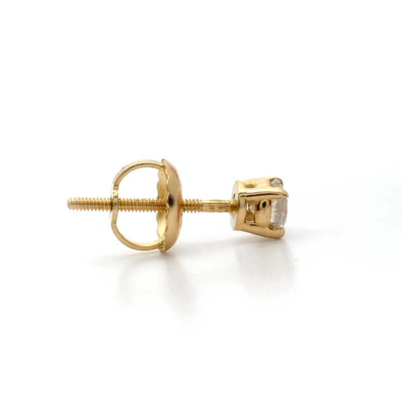 Auriya 14k Gold 1ct to 3ctw Round Clarity-enhanced Diamond Stud Earrings (I-J, I2-I3)