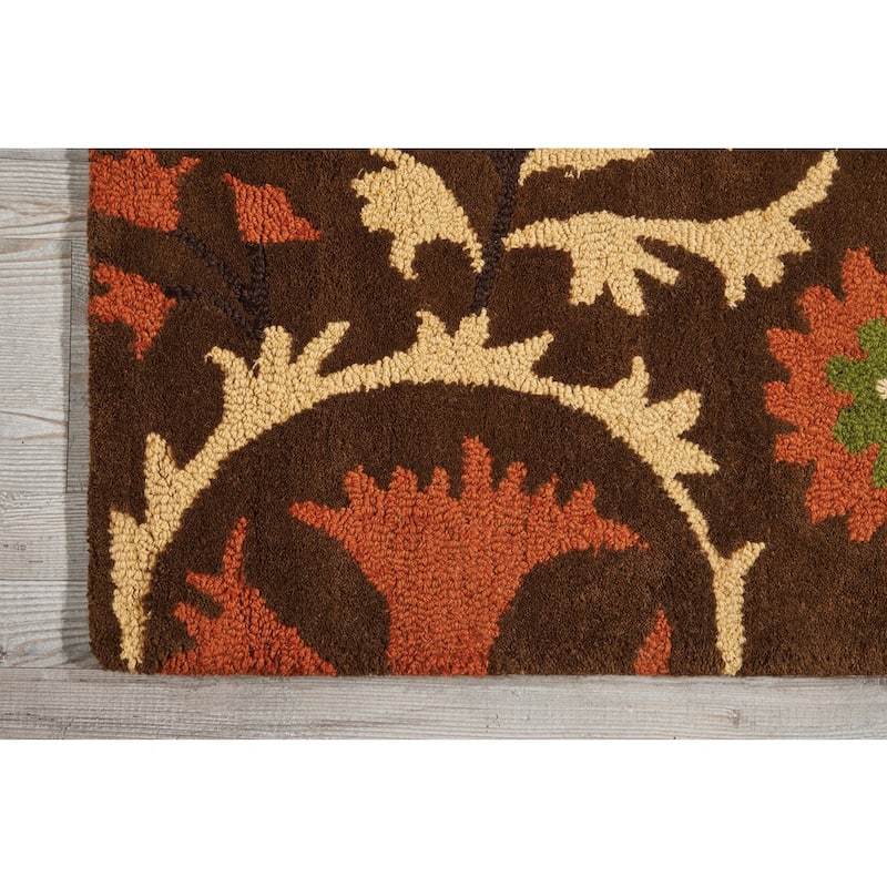 Nourison Suzani Abstract Floral Textured Hand-tufted Area Rug