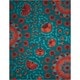 preview thumbnail 2 of 16, Nourison Suzani Abstract Floral Textured Hand-tufted Area Rug 5'3" x 7'5" - Teal - Rectangle