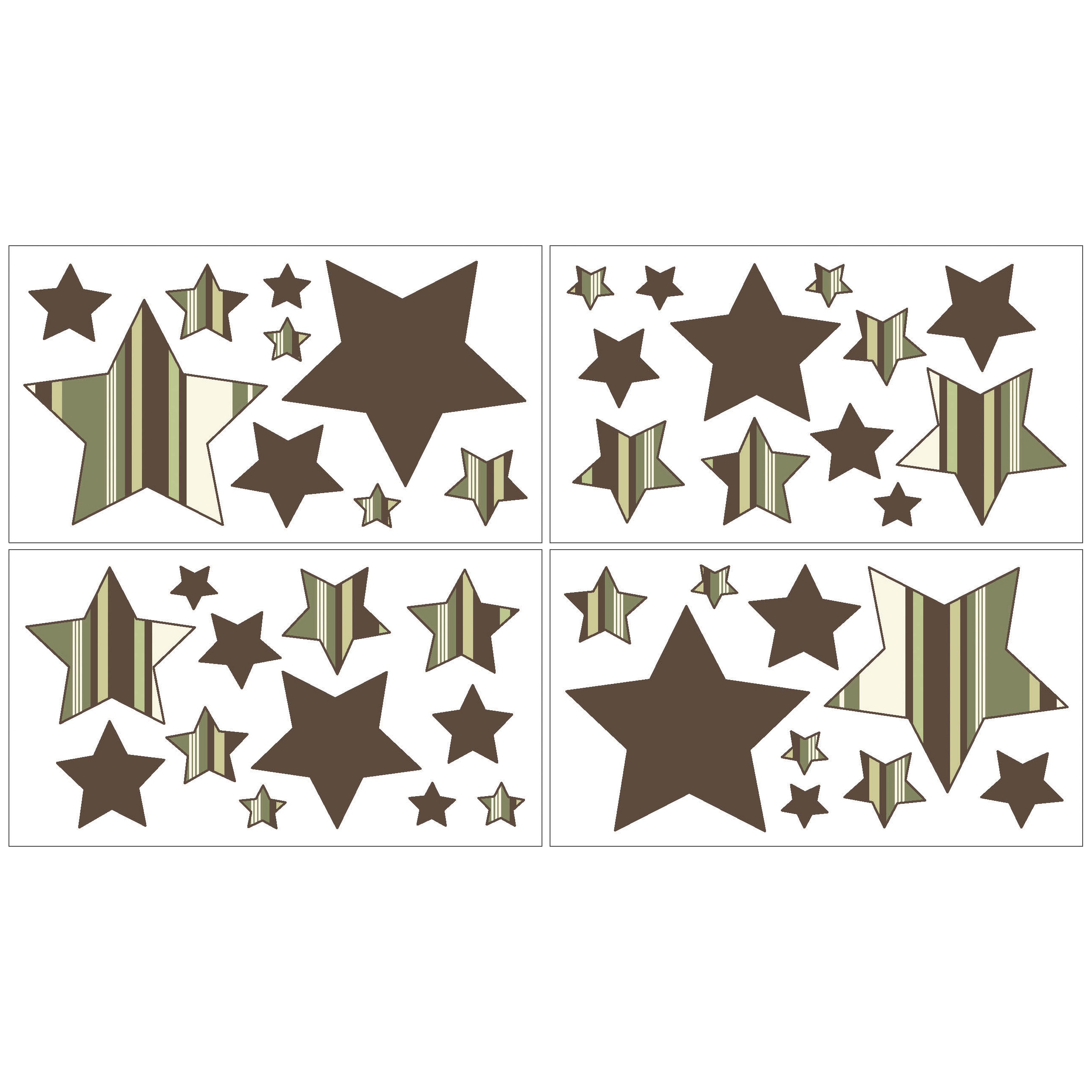 Sweet Jojo Designs Green And Brown Ethan Wall Decal Stickers (set Of 4) (PaperHanging instructions Easy peel and stick backingDimensions (each) 10 inches high x 18 inches wideNOTE These decals are intended for standard flat wall finishes and may not ad