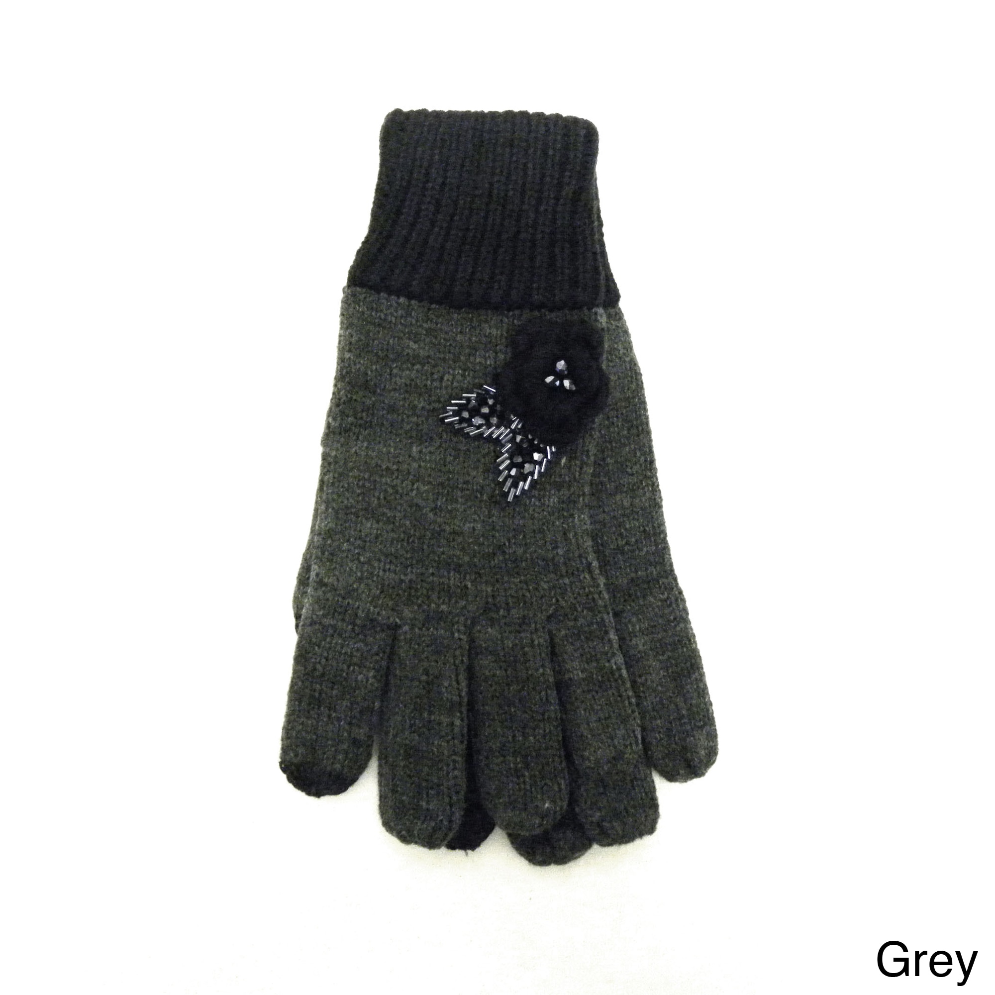 Womens Embellished Smartouch Touchscreen Compatible Gloves