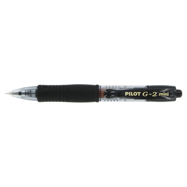 Pilot G2 Black Mini Roller Ball Retractable Gel Pens (Pack of 12