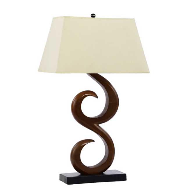 Artistic Carved Wood Base Table Lamp   13739263  