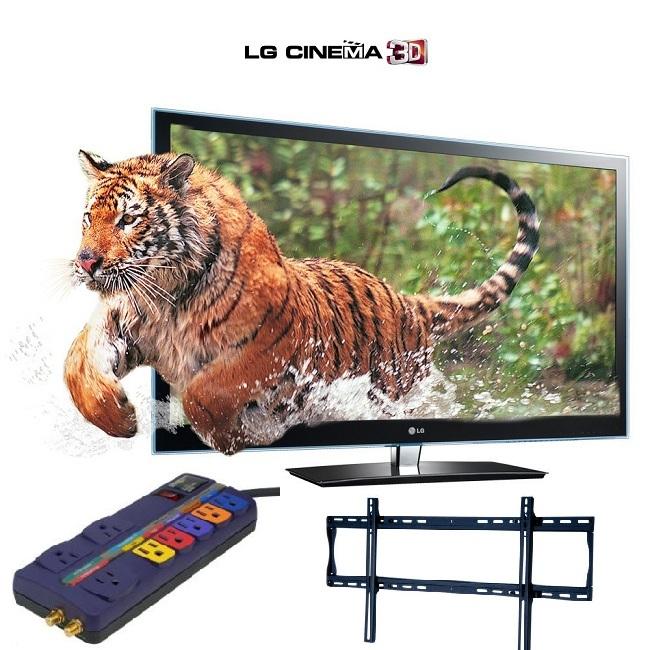 LG 55LW5600 55 inch 1080p 120Hz 3D LED TV with 4 x 3D Glasses Bundle