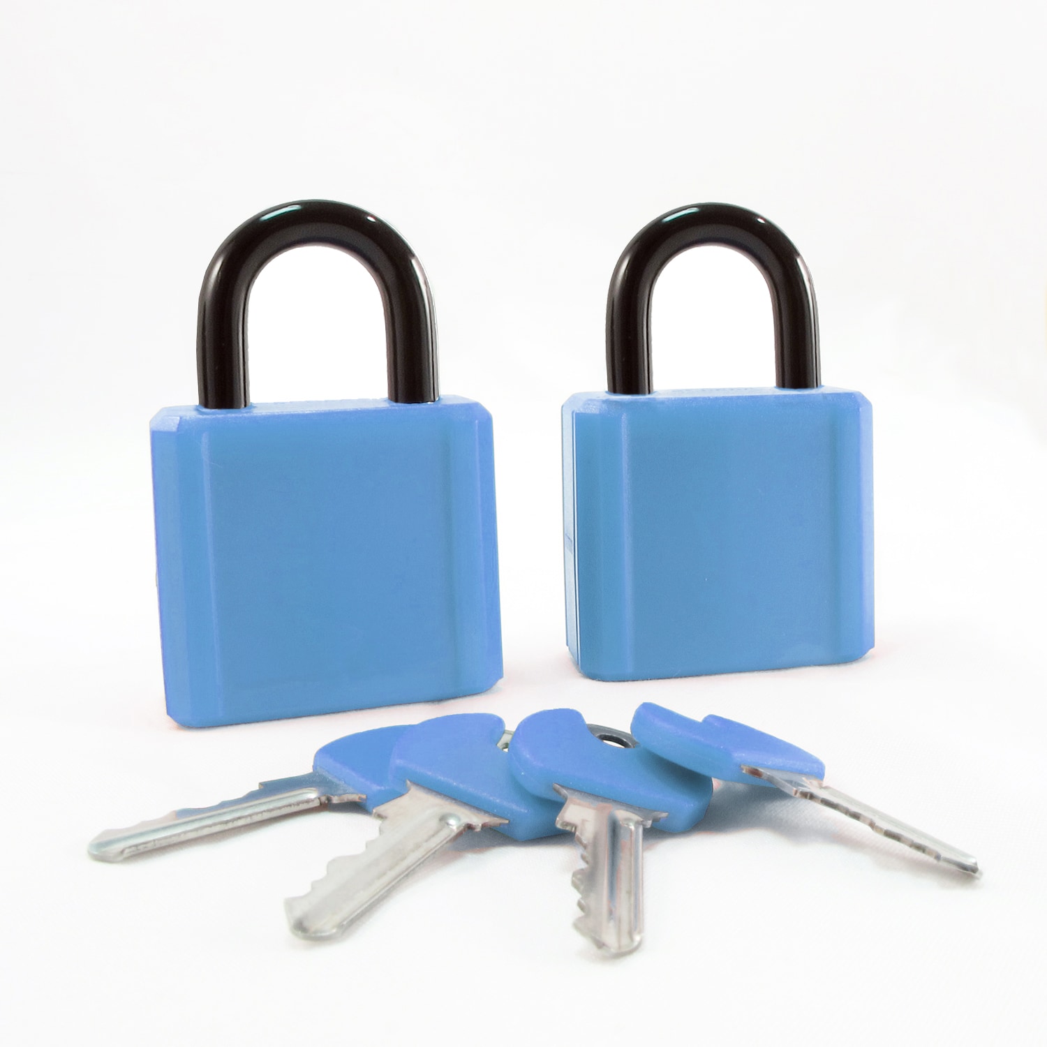 Turning Point Armored 40mm Blue Plastic Covered Padlocks (Set of 2) INSTEN Padlocks