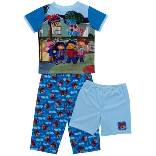 Sid The Science Kid Whys The Sky Blue Boys 3 piece Pajama Set