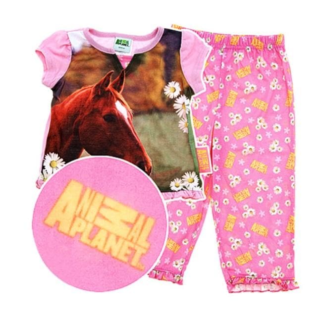 Animal Planet Girls 3 piece Horse Pajama Set