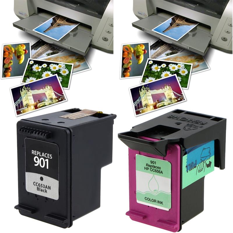 HP901 Ink Cartridge and 40 piece Glossy Photo Paper (Remanufactured