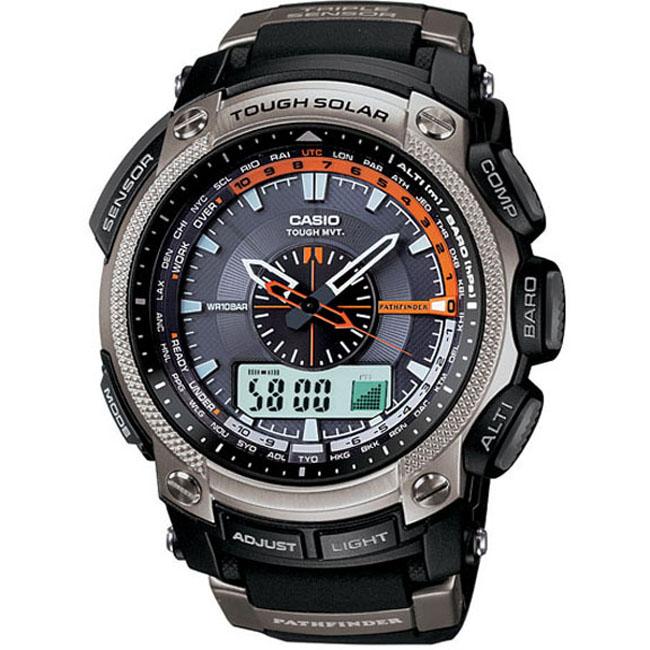 Casio Mens Pathfinder Triple sensor Solar Power Atomic Watch