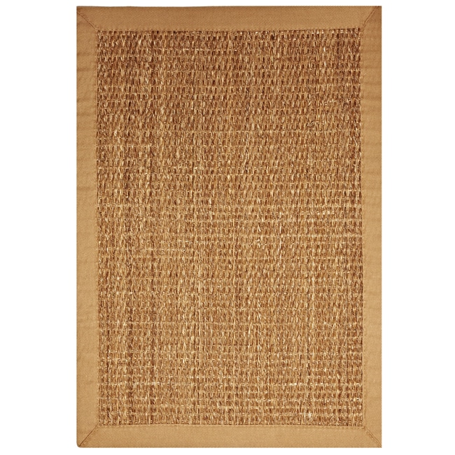 Malia Khaki Tan Border Mountain Grass Rug (10' x 14') 7x9   10x14 Rugs