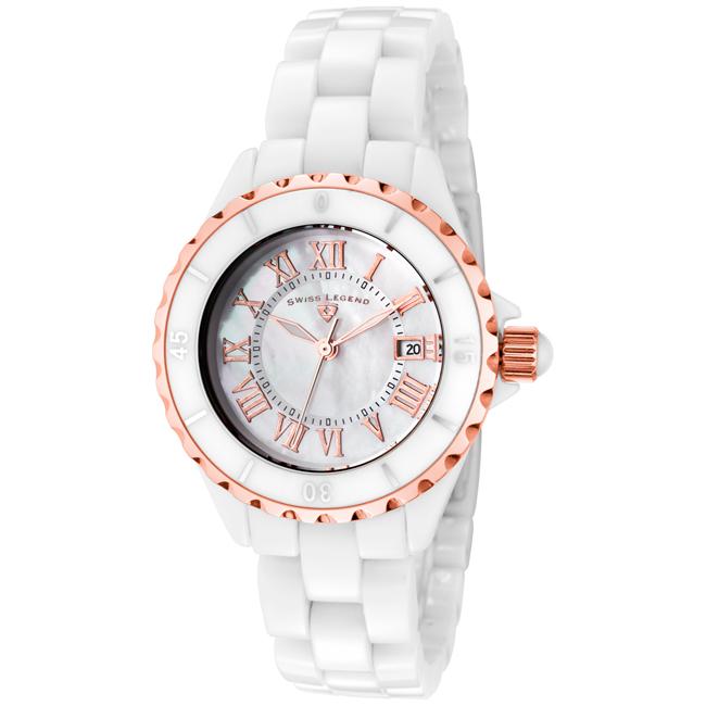 Swiss Legend Womens Karamica White High Tech Ceramic Watch MSRP 