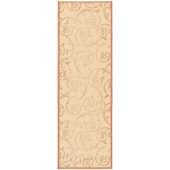 Natural/ Terracotta Indoor Outdoor Rug (24 X 67)