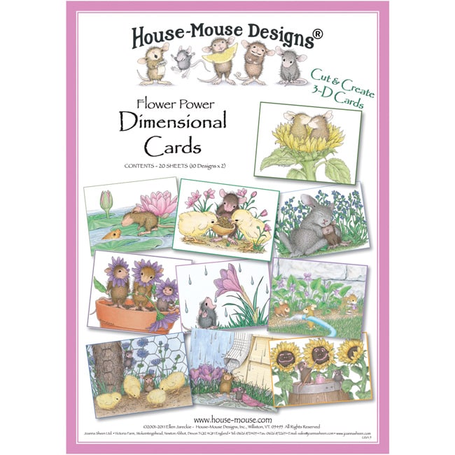 House Mouse Flower Power Card Sheets  