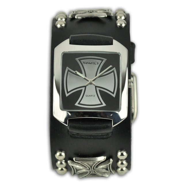 Nemesis Mens Metal Iron Cross Watch