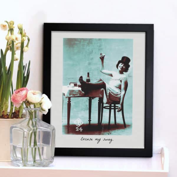 slide 1 of 7, Oliver Gal 'Excuse My Swag' Framed Print Art