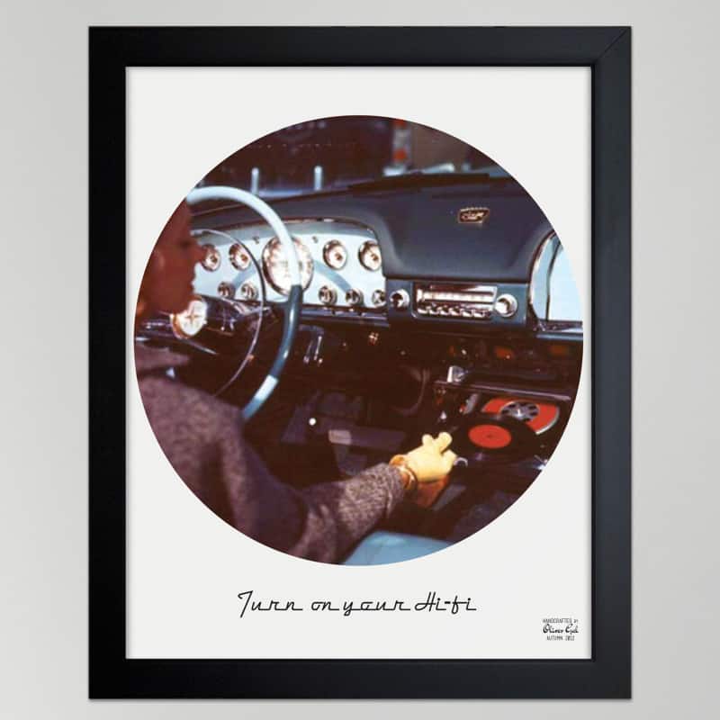Oliver Gal 'Turn On Your Hi-Fi' Framed Wall Art