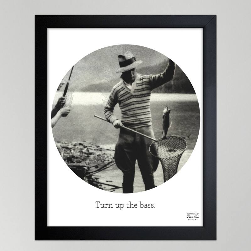 Oliver Gal 'Turn Up The Bass' Framed Paper Wall Decor