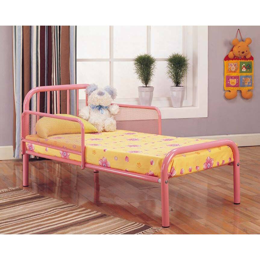 K&B B487P Pink Finish Toddler Bed