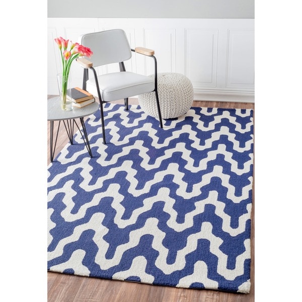 nuLOOM Handmade Modern Trellis Wool Rug (5' x 8')