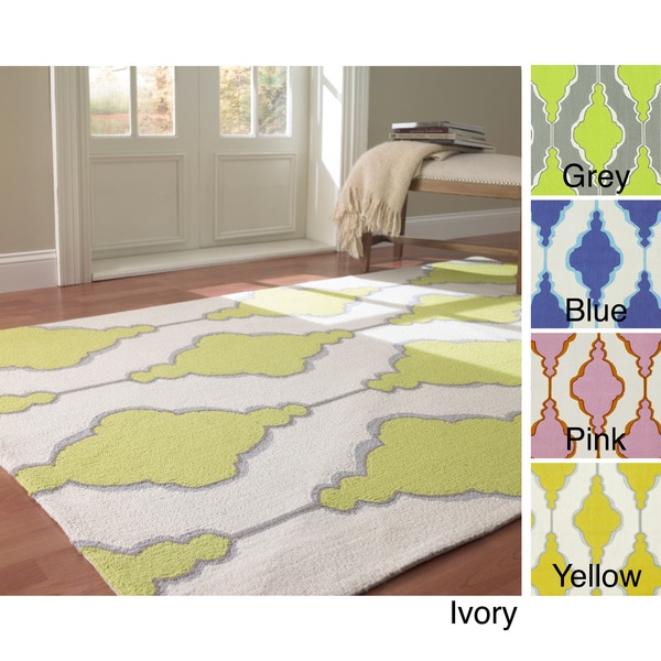 nuLOOM Handmade Swirls Trellis Wool Rug (6' x 9') Nuloom 5x8   6x9 Rugs