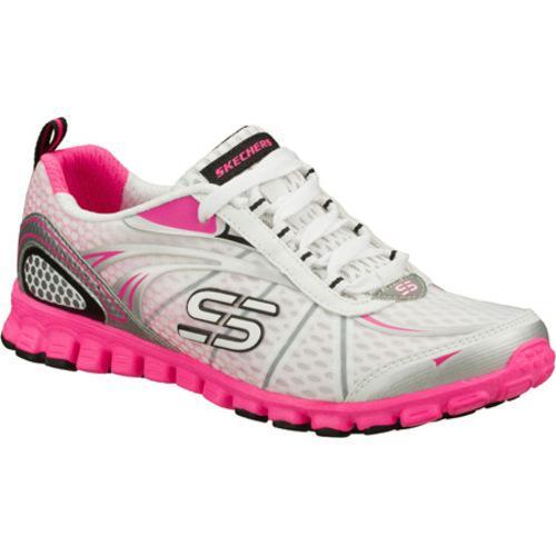 Women's Skechers EZ Flex Barbed Wire White/Pink - Overstock™ Shopping ...