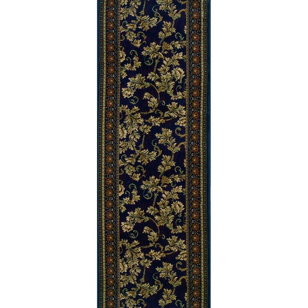 Rivington Spearman Aubergine Blue Runner Rug   Shopping