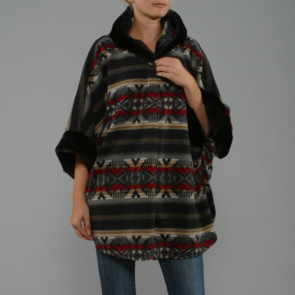 Black Mountain Women's Dine Black Poncho Black Mountain Ponchos