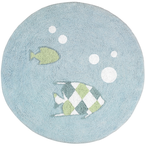 Sweet JoJo Designs Go Fish Cotton Floor Rug   15025534  