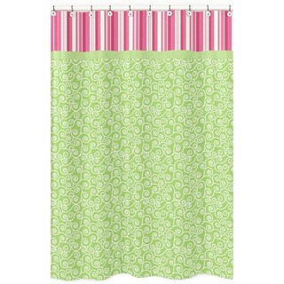 Sweet Jojo Designs Olivia Pink and Green Shower Curtain - Free Shipping On Orders Over $45 - Overstock.com - 15025597